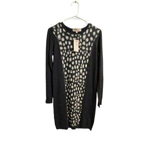 Philosophy Republic Clothing Leopard Sweater Dress Cashmere Blend NWT XS